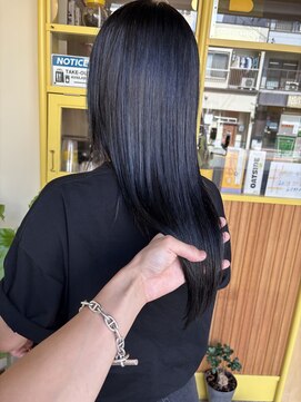 ヒントステーション(HINTSTATION) 〈浅草 半個室〉コスメストレート/地毛風ブラック