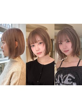 外国人風ベージュカラー◎透明感のある色味が柔らかく上品な印象を演出★#グレージュ#ミルクティーベージュ