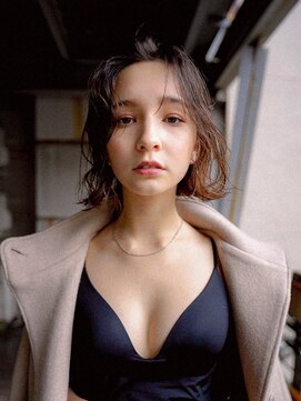 ディジョン(Dijon) 韓国顔まわりレイヤーカットグレージュオリーブベージュブラウン