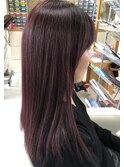 ピンク系カラー艶髪ロング