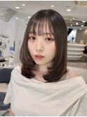 透明感カラーアッシュグレージュレイヤーカット髪質改善
