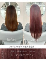 ペロ(pelo)&nbsp;プルシールエクステプレミアムダイヤ40本/ワインブラウン