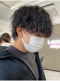 メンズウルフ/men's/スパイラルパーマ/波巻き/ツイスパ