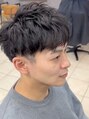 クアトロ グランシュ 川崎店(QUATRO × GranCieux) メンズ緩めダウンバングパーマ