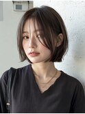 【小顔を叶える】透け感バング×大人コンパクトボブ