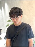 無造作シャドウパーマ