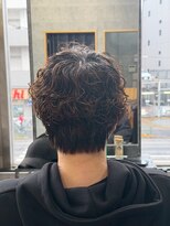 ソイクフ(SOY KUFU) マッシュニュアンスパーマツーブロックマッシュ/東伏見