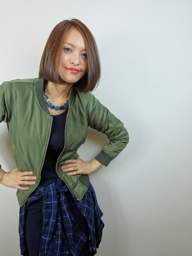 アドラーブル 万代店 (adorable) 【adorable】セピアベージュ×大人ツヤ感ボブ