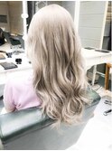 ホワイトミルクティーアッシュ3Dカラーブリーチデザインカラー