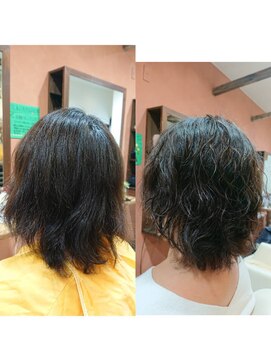 グランディールドゥワカクサ(Grandir de Wakakusa) フレンチカット ニュアンスパーマ