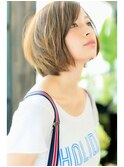☆ボブショート×キャメルベージュ×王道ボブスタイル☆