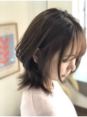 艶なモカブラウン!くびれミディアムレイヤースタイル!