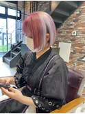 【REJOICE hair EN】ピンク×ホワイトラベンダー 担当AKIRA