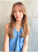 銀座 Cheri 透明感グレージュ×艶髪くびれレイヤー