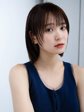 エインアンリー 表参道(AIN.ANLY.) ミニボブフェイスレイヤーぱっつん前髪シンプルストレートデジパ