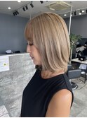 外国人風ブロンドヘア