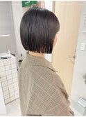 20代30代大人可愛い艶感切りっぱなしショートボブ【ノグチ】
