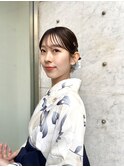 卒業式袴ヘアセット＋着付け＊ロングタイトアップ＊胡蝶蘭