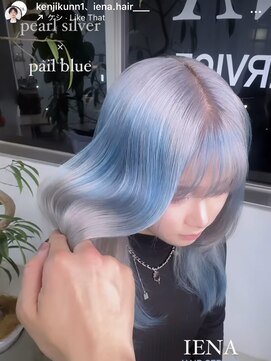 イエナ 渋谷(IENA) デザインカラーケアブリーチダブルカラー水色カラーペールブルー