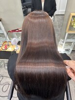 ファビ 渋谷(Fab) くびれヘア/暗めカラー/アプリコットオレンジ/縮毛矯正