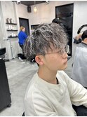 ホワイトメッシュ ツイストスパイラルパーマ メンズカット 葛西