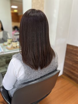 アークスヘアー 大人可愛いピンクベージュダブルカラーくびれボブ透明感小顔