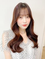 レア 表参道(L'ea)&nbsp;・大人ガーリーダークアッシュミディアムレイヤー似合わせカット