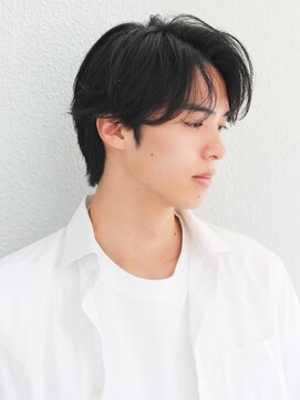 デラ バイ アフロート(DELA by afloat) 刈り上げセンターパート/メンズ/ナチュラル/イメチェン