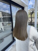 ウニュ(unu.)&nbsp;ブリーチなしオリーブベージュ、髪質改善トリートメント、