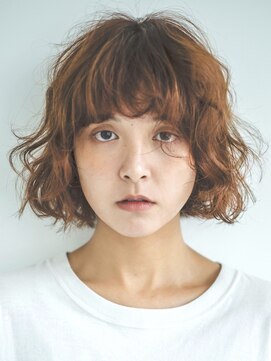 テクネ 天神大名(techne) 天神顔周りレイヤーカットミディアムボブパーマレイヤーパーマ
