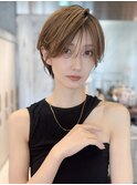 丸みショート/カーテンバング/顔周りカット/ダークブルー☆425