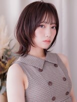 カバーヘア ブリス 戸田公園西口店(COVER HAIR bliss)&nbsp;夏カラーブリーチなし小顔シースルーバングマレットウルフ20代a