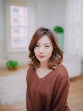 ヘアメイク パッセージ 千歳船橋店(hair make passage) 大人ゆるゆわミディアムレイヤー