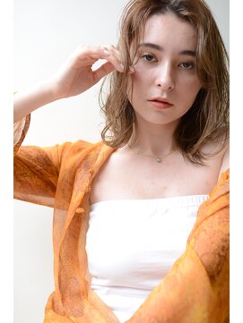 ガレージ バイ グリーン 原宿 表参道(Garage by green) 【loki】ウエットカール×シアベージュ