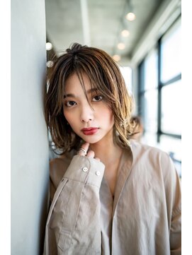 オースティン 門前仲町(AUSTIN) 大人かわいい前髪セシルカットココアブラウンフリンジウェーブ