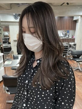 サイン 表参道(SIGN) バレイヤージュハイライトカラーインナーカラーレイヤーカット