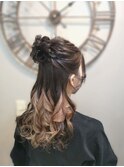ルーズハーフアップ
