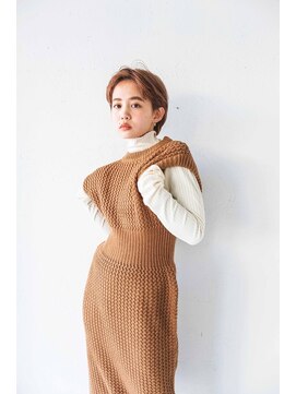 ヘアデザイン ソラ(Sola) マッシュマニッシュショート×ハイトーンテラコッタカラー