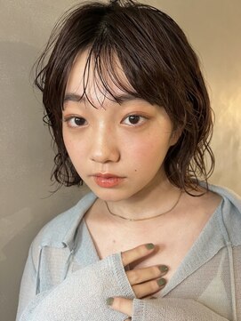 パーク(PARK) 【PARK】ラベンダーブラウン×ニュアンスくびれボブ