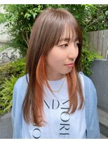 リアラバイアルティナ 船橋店(Liara by artina)&nbsp;インナーカラーオレンジ_メルティカラー_セクションカラー