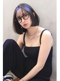 【Blanc】切りっぱなしボブ＿黒髪＿シースルーバング