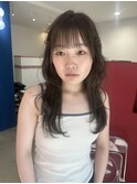 ウェーブヘアクリップアレンジ