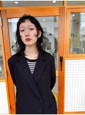 黒髪/ボブルフ/レイヤーパーマ/小顔/ワンレン沖縄/髪質改善/前髪