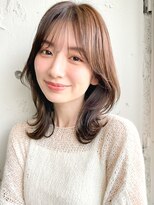 アグノス 青山(Agnos) ◎ミニウルフホワイトグレージュデジタルパーマチェリーブラウン