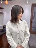 【大人可愛いスタイル】ぱつっとヘア×顔周りレイヤー