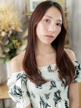 カバーヘア ブリス 志木南口駅前店(COVER HAIR bliss) かきあげバング艶感ストレートセンターパートc7志木20代30代40代