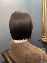 ユニコヘア(unico hair)&nbsp;ダークオリーブ×タイトボブ