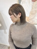 ラニヘアサロン(lani hair salon)&nbsp;オリーブグレージュ/グレーベージュ/ダブルカラー/透明感カラー