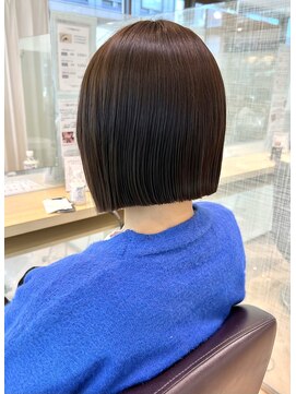 ファースト 仙台店(first) 顎ラインボブ×ベージュ