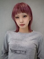 ギークス(GEEKS)&nbsp;【GEEKS渋谷】ブリーチカラー/ピンク/ハッシュカット/くびれヘア